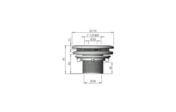 Boca de impulsão multiflow para roscar Astralpool - Image 2